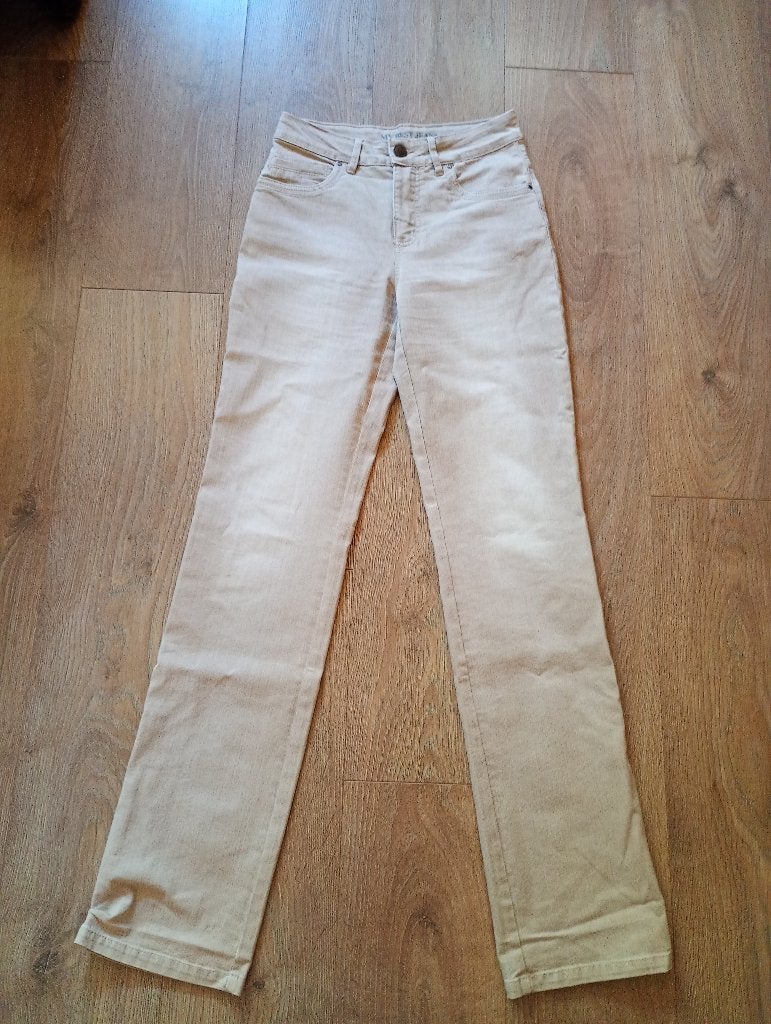Mooie beige spijkerbroek mt 36, Overige kleuren, My best jeans, Ophalen of Verzenden, Zo goed als nieuw