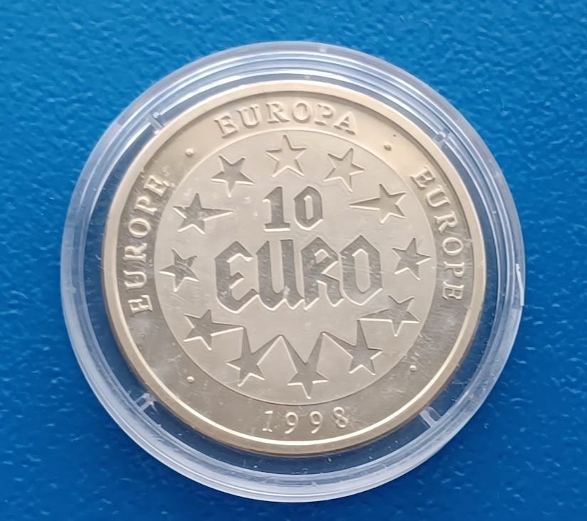 Penning Europa 10 euro - 1998, Postzegels en Munten, Penningen en Medailles, Verzenden, Overige materialen, Nederland