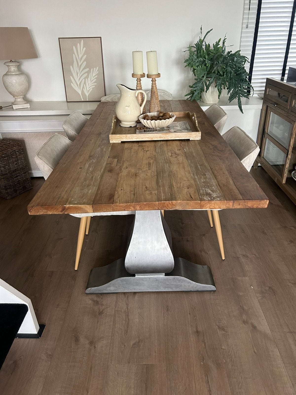 Mooie eettafel, Ophalen, 200 cm of meer, 50 tot 100 cm, Zo goed als nieuw