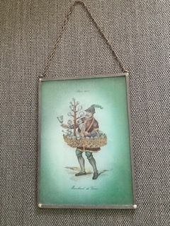 De Glasverkoper vintage glas-in-lood raamhanger, Ophalen