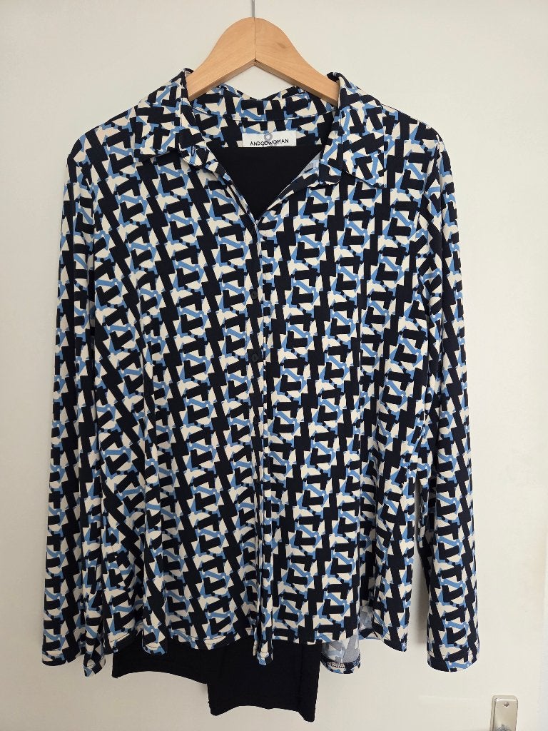 Blouse van &Co. Maat XXL, Blauw, Maat 46/48 (XL) of groter, &Co Woman, Ophalen of Verzenden