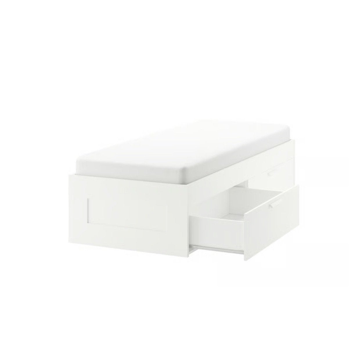 IKEA Bedframe met opberglade - Zo goed als nieuw, 90 cm, Eenpersoons, Wit, Ophalen of Verzenden