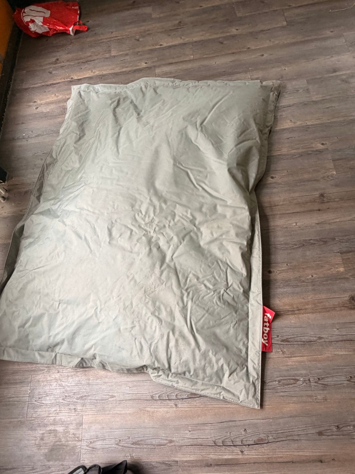 Grijze Fatboy zitzak 130 x 170 cm - kan vulling gebruiken, Ophalen, Gebruikt, Grijs, Zitzak