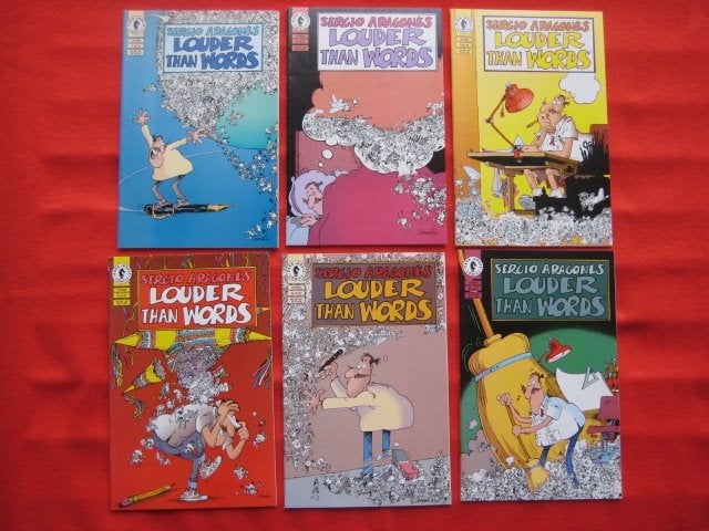 Louder than words - Sergie Aragone 6 stuks strip comic, Meerdere comics, Ophalen of Verzenden, Zo goed als nieuw, Amerika