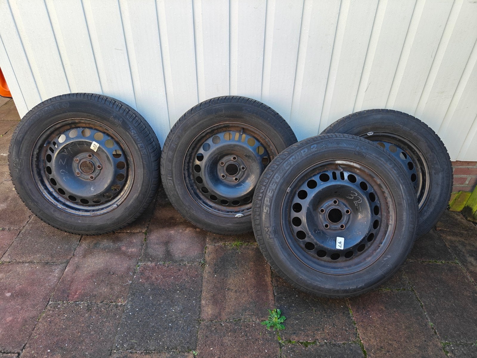 winterband op velg, 5*105 steek, Ophalen, Gebruikt, 16 inch, Banden en Velgen