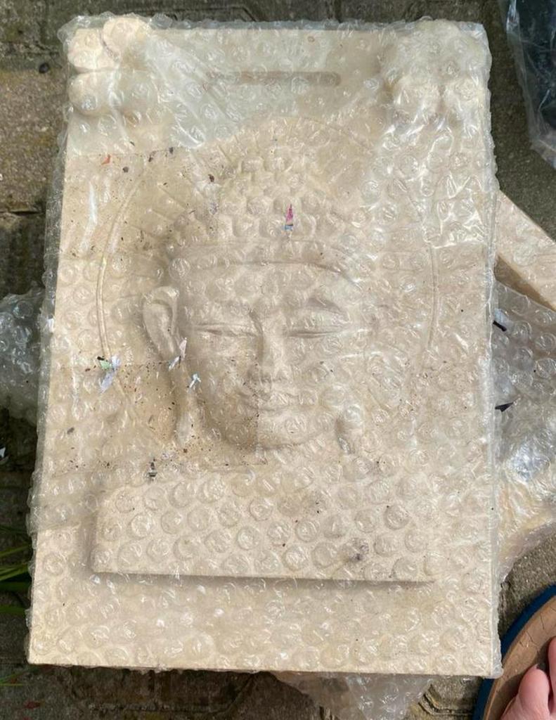 Marmeren Boeddha fontein - nieuw in doos!, Ophalen of Verzenden, Nieuw, Hardsteen, Fontein