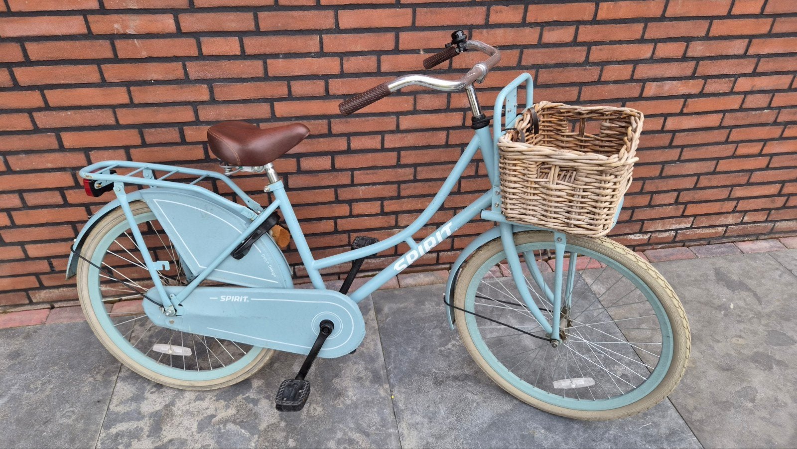 Spirit Omafiets Mint-Groen Meisjesfiets 24 inch, Fietsen en Brommers, Ophalen, Terugtraprem, Spirit, Gebruikt