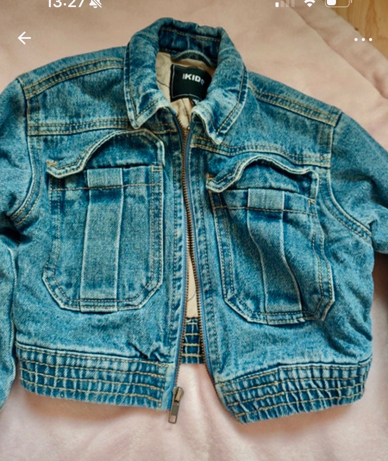 Stoere gewatteerde spijkerjack kids unisex- IKID maat 98/104, Ophalen of Verzenden, Nieuw, Jongen of Meisje