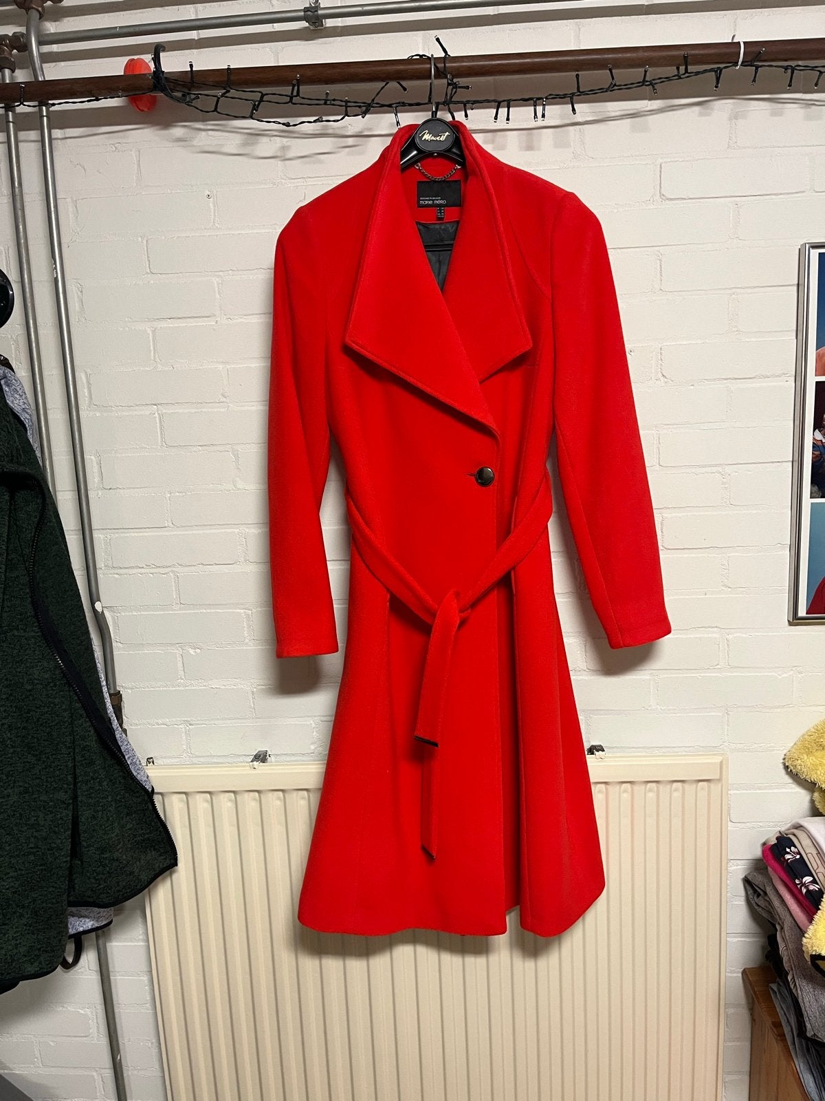 Marie Méro rode wollen jas - Zo goed als nieuw, Kleding | Dames, Ophalen of Verzenden, Zo goed als nieuw, Maat 38/40 (M), Rood