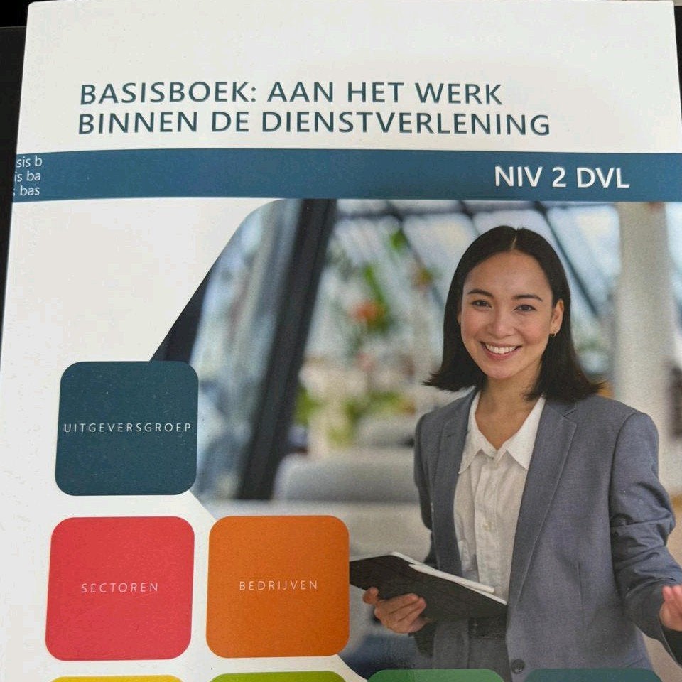 Basisboek: Aan het werk binnen de dienstverlening NIV 2 DVL, Ophalen of Verzenden, Gelezen, MBO