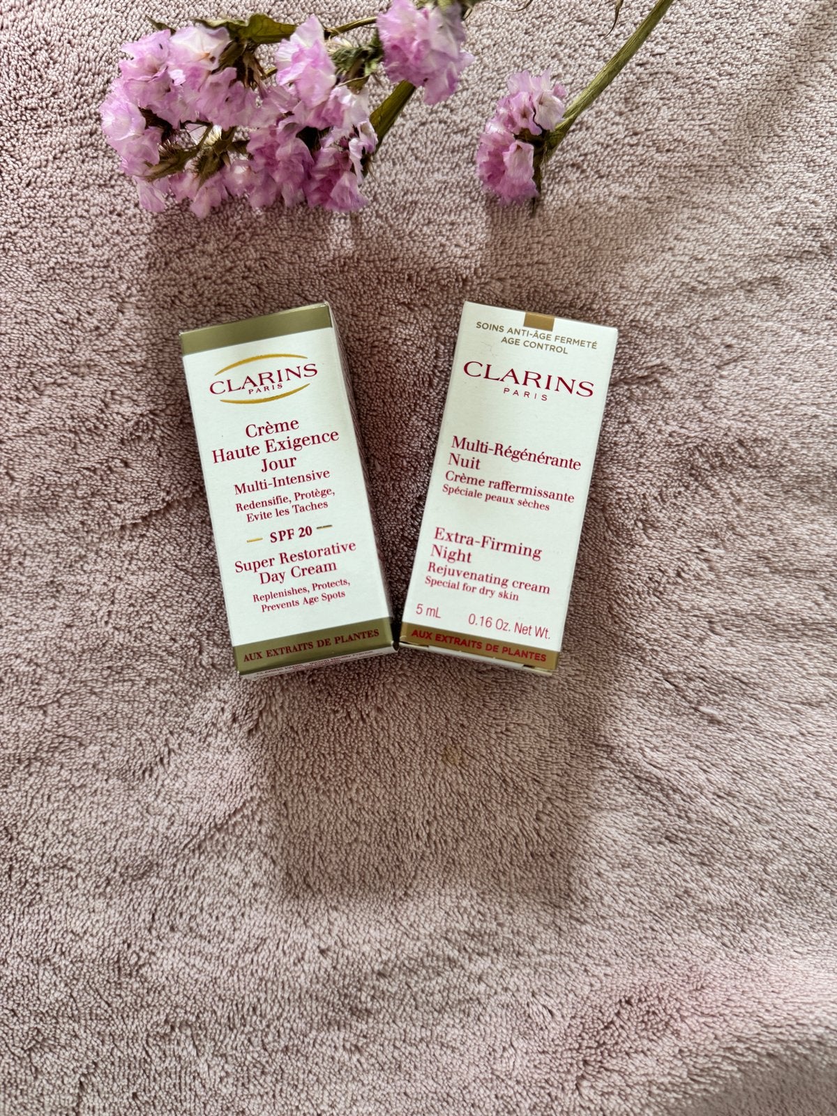Clarins Dag- en Nachtcrème Set - Anti-Aging, Ophalen of Verzenden, Nieuw, Gehele gezicht, Verzorging