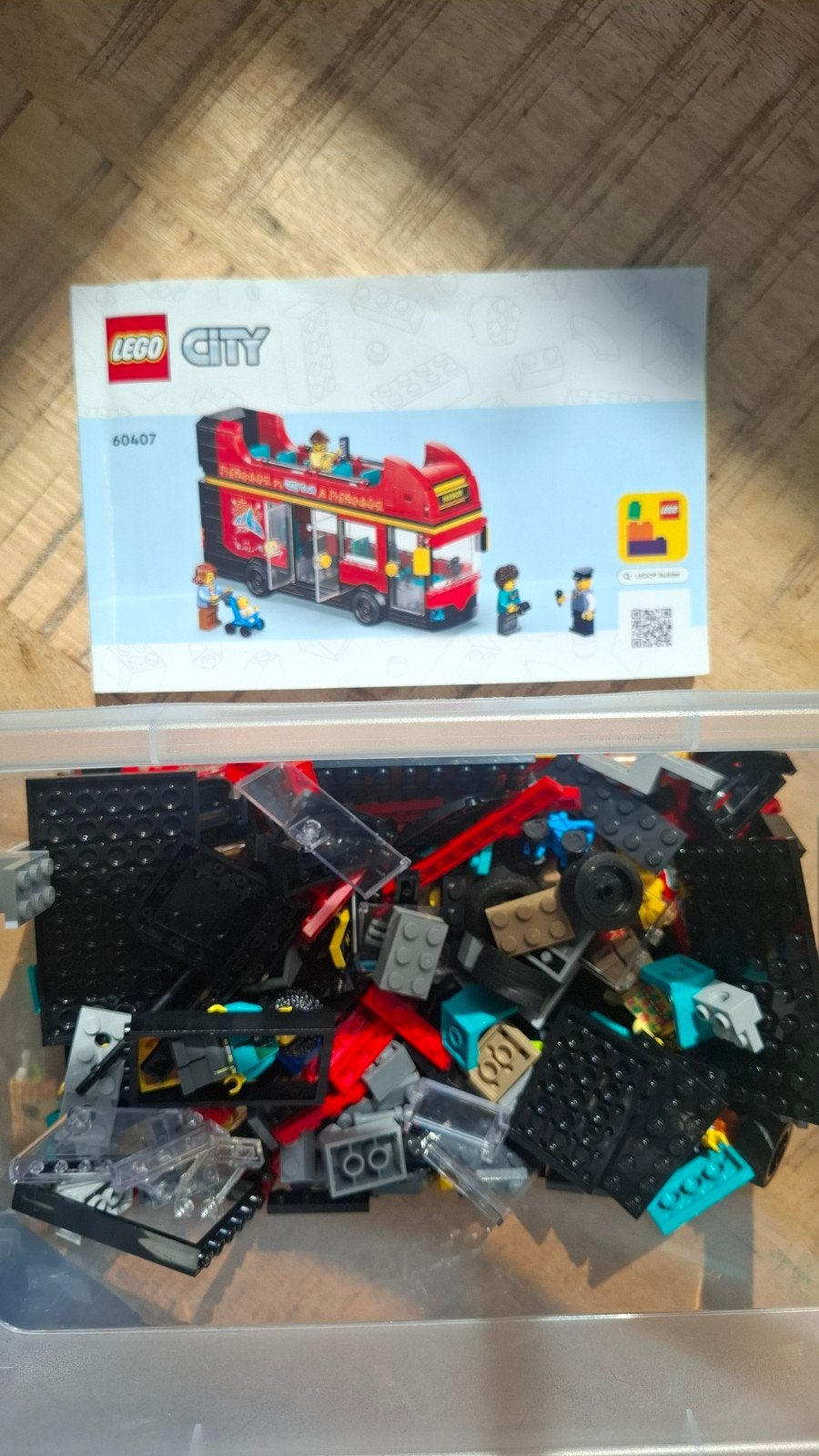 LEGO City 60407 Rode Dubbeldekker Bus - Gebruikt, Lego, Complete set, Ophalen, Inclusief instructies