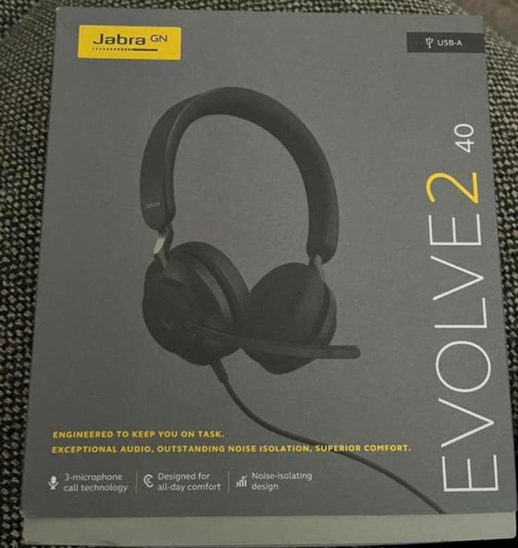 Jabra Evolve2 40 headset, Audio, Tv en Foto, Koptelefoons, Ophalen of Verzenden, Nieuw, Over oor (circumaural), Overige merken