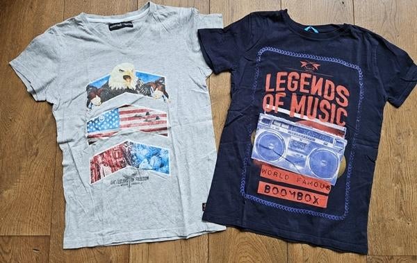 2 Stoere T-Shirts (158-164), Kinderen en Baby's, Kinderkleding | Maat 158, Gebruikt, Ophalen of Verzenden, Shirt of Longsleeve