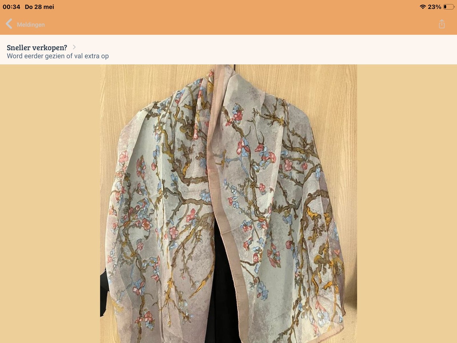 Nieuwe sjaal met bloesemprint, Kleding | Dames, Mutsen, Sjaals en Handschoenen, Verzenden, Nieuw, Sjaal