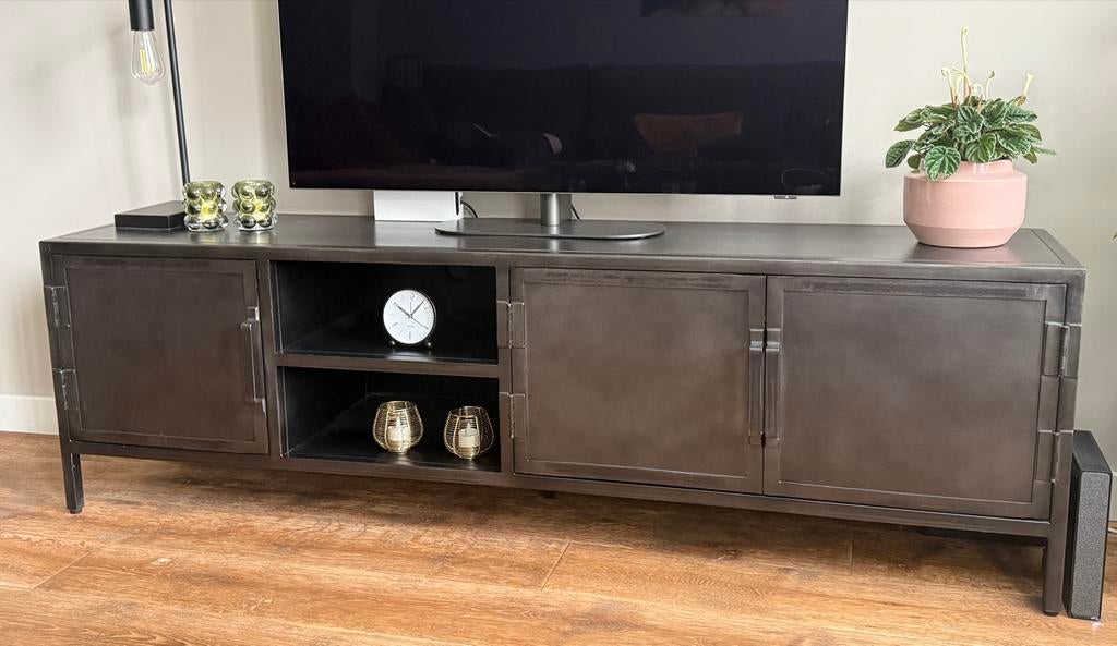 Pronto Wonen Carpino TV Dressoir - Industrieel Design, Ophalen, 150 tot 200 cm, Zo goed als nieuw, Minder dan 100 cm