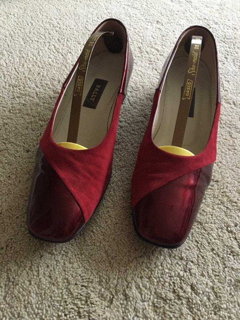 Vintage Bally Suisse donkerrood lak/suede schoenen maat 39,5, Kleding | Dames, Schoenen, Schoenen met lage hakken, Ophalen of Verzenden