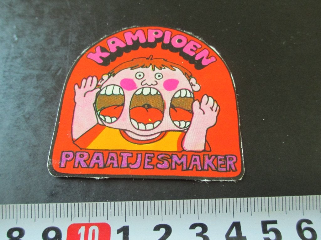 sticker frisdrank raak strip kampioen praatjesmaker, Verzamelen, Stickers, Ophalen, Zo goed als nieuw