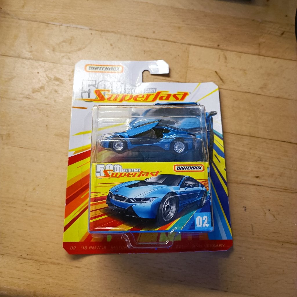 Matchbox Superfast 50th Anniversary #02 '16 BMW i8, Ophalen of Verzenden, Nieuw, Auto