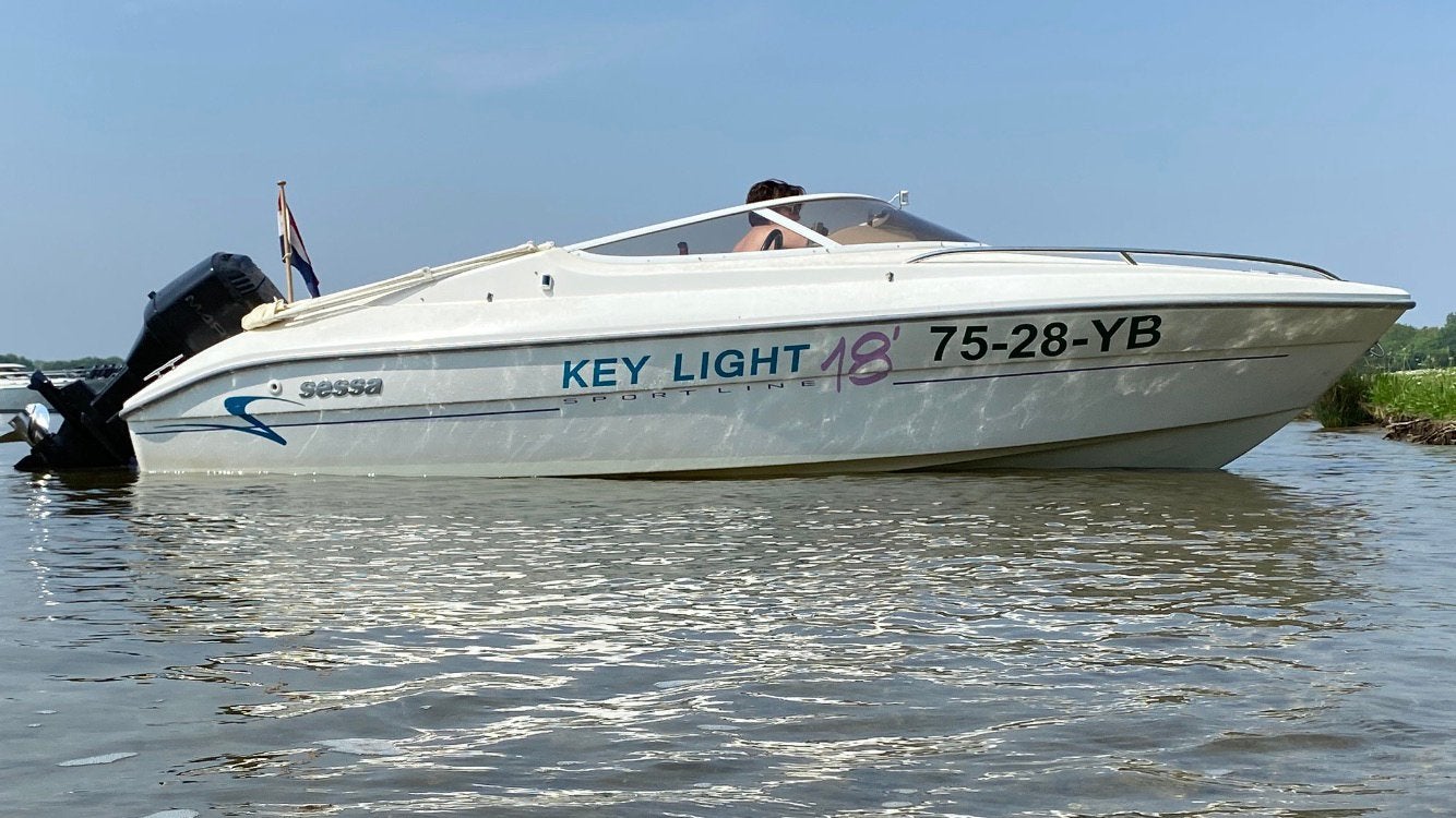 Sessa Key Light 18” speedboot 75 pk, Ophalen, Buitenboordmotor