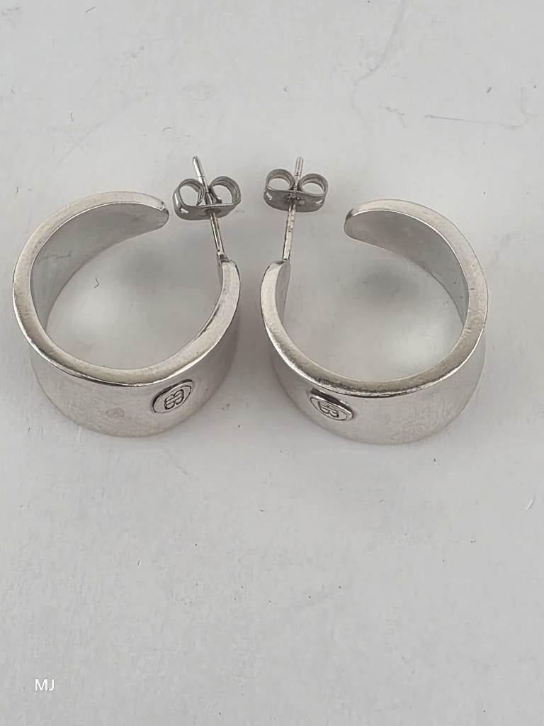 Zilveren Buddha to Buddha half creolen                  Z134, ., Ophalen of Verzenden, ., Zilver