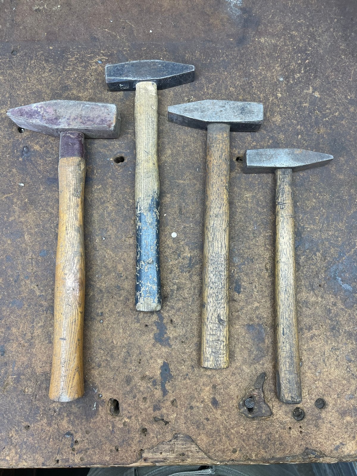 Set van 4 hamers, Ophalen of Verzenden, Gebruikt, Hamer, Overige merken
