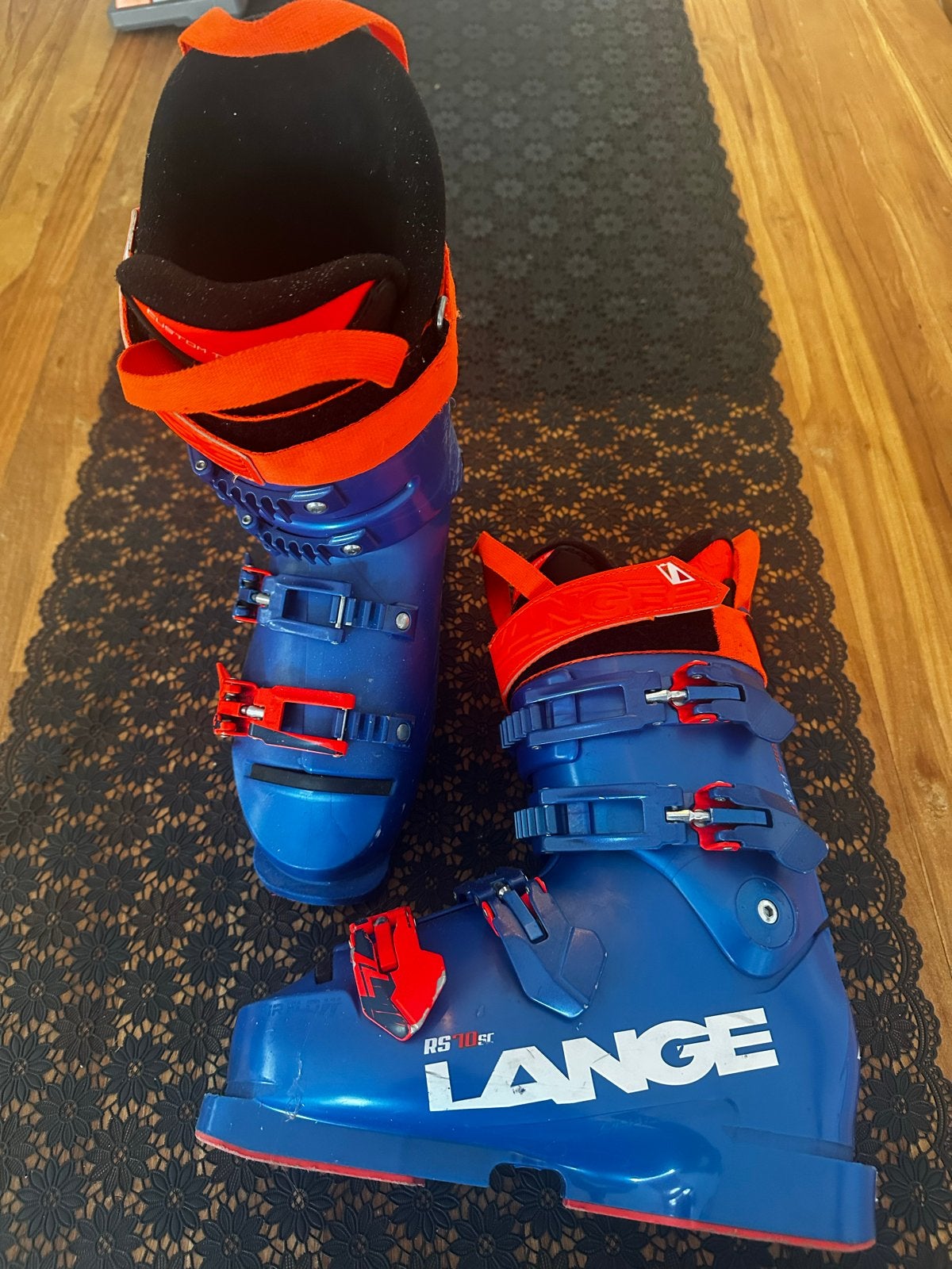 Lange RS 70 SC skischoenen mondo 23,5 - Blauw/Oranje, 160 tot 180 cm, Gebruikt, Schoenen, Skiën