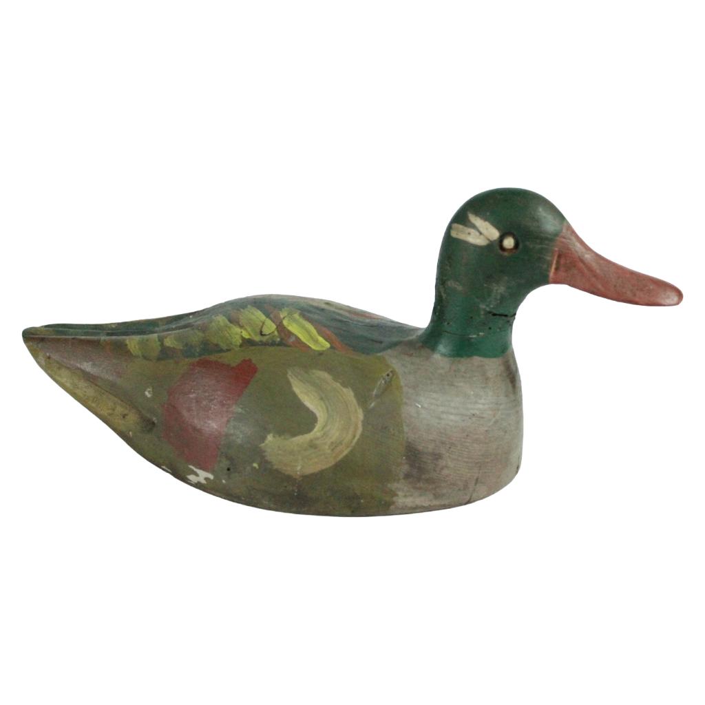 Antieke houten lok eend – handgesneden – ca. 1900–1940, Ophalen of Verzenden