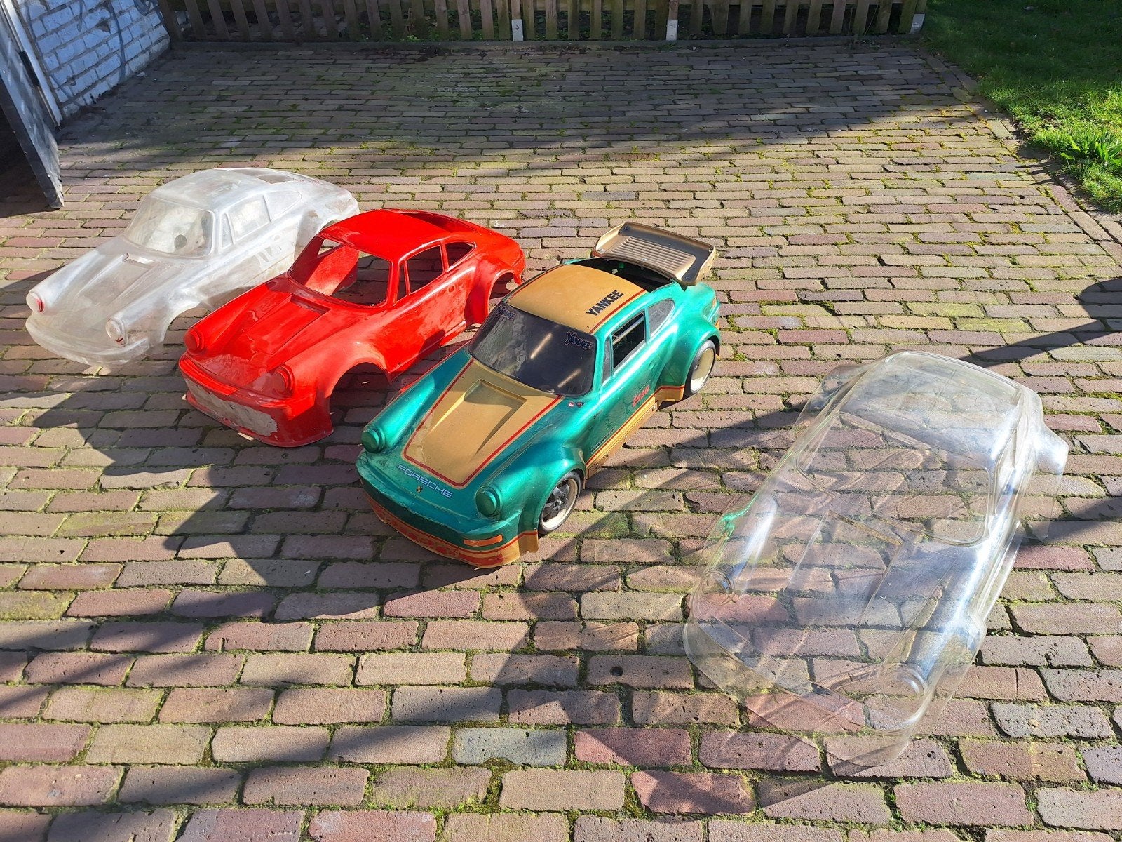 Yankee RC Hobby 1/4 schaal Porsche met body's en mal, Ophalen, Benzine, Gebruikt, Auto onroad