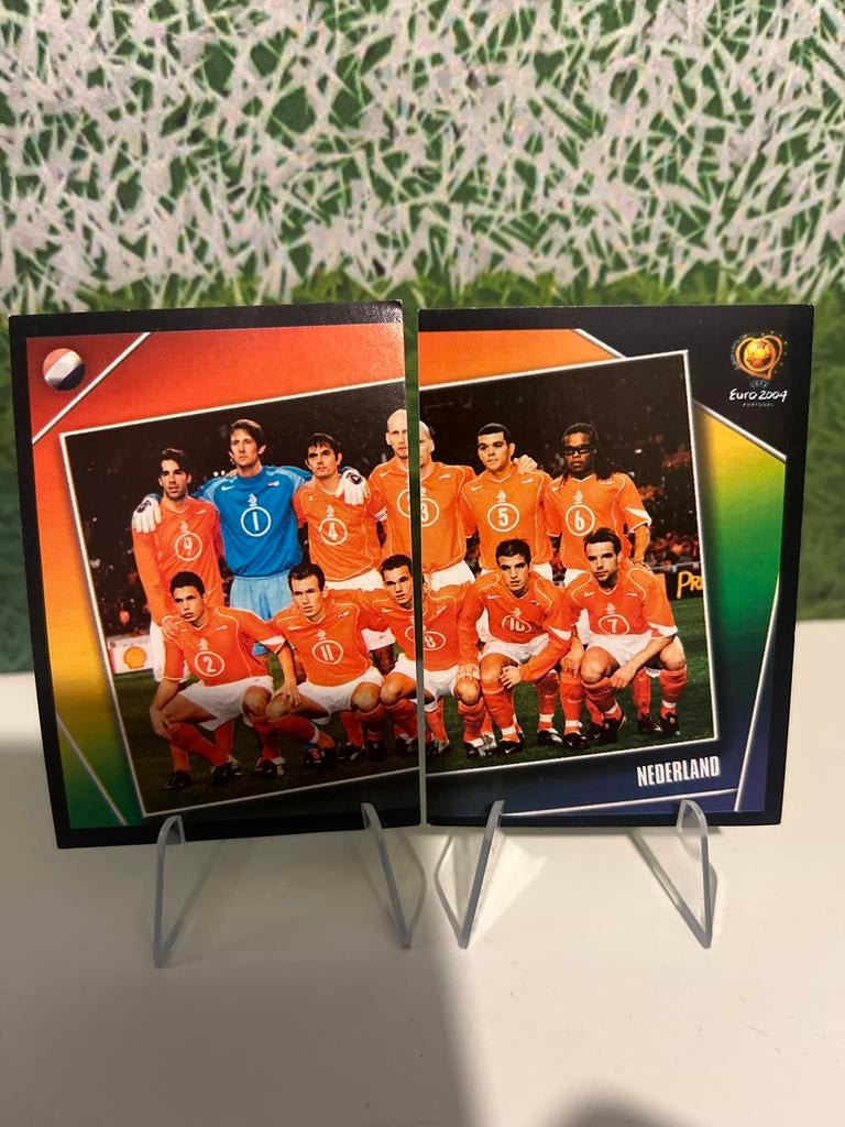 Panini Euro 2004 Nederland elftalfoto 315 & 316, Ophalen of Verzenden, Zo goed als nieuw, Meerdere plaatjes