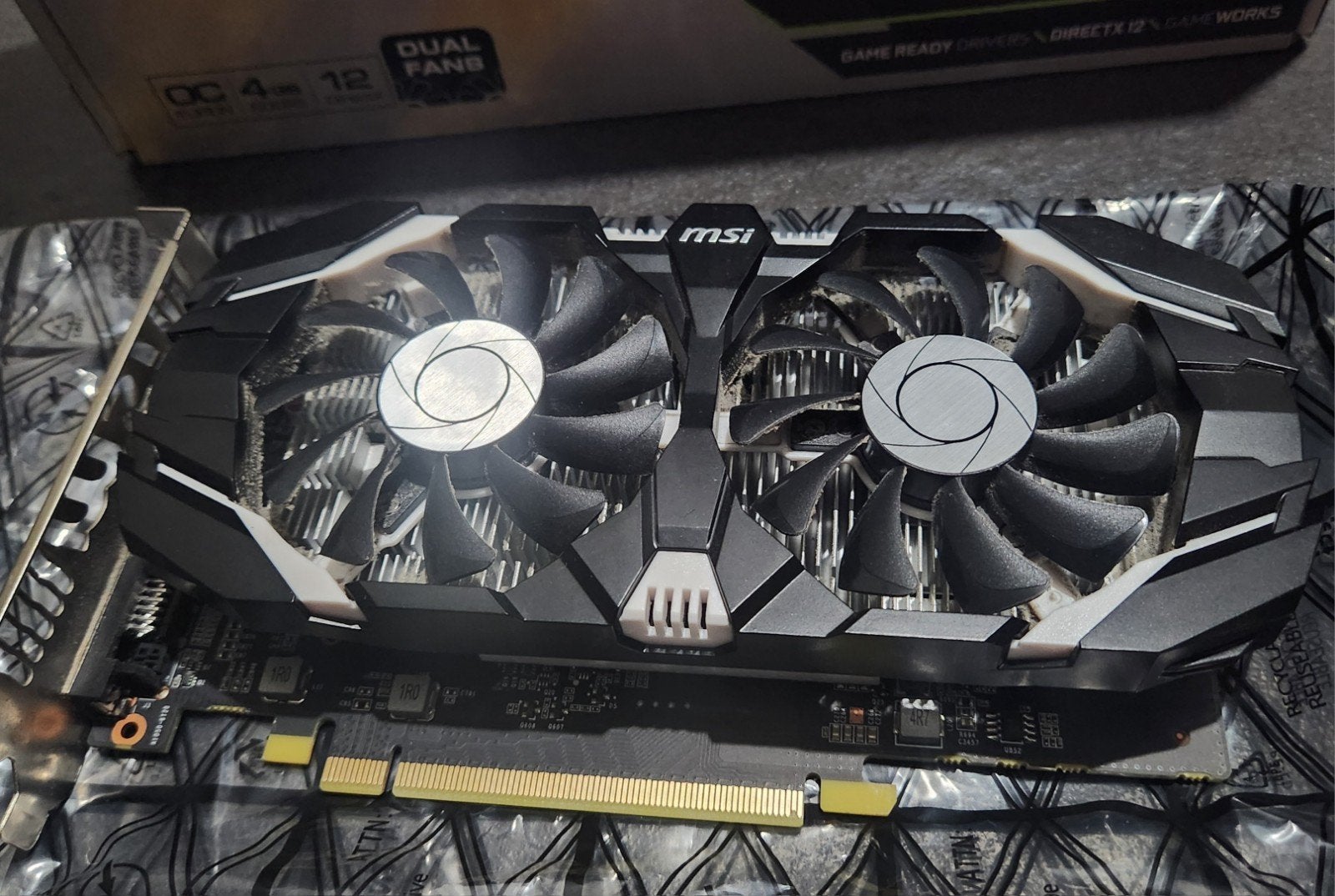MSI GeForce GTX 1050 Ti OC Edition - Dual Fan - 4GB, PCI-Express 3, Gebruikt, HDMI, Ophalen of Verzenden