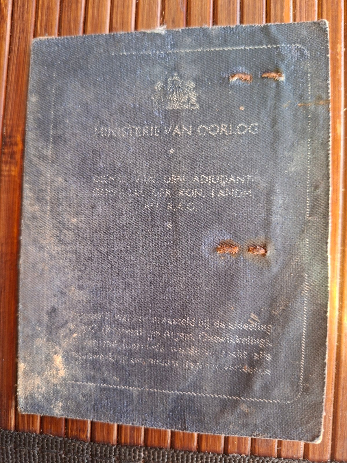 Legitimatiebewijs Ministerie van Oorlog 1946, Ophalen of Verzenden