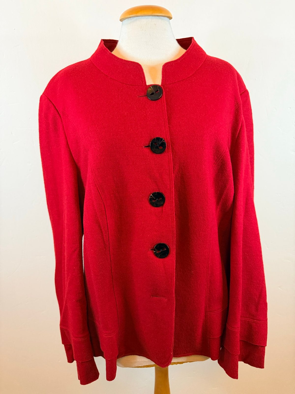 Gerry Weber Prachtig Stijlvol Rood 100 % wollen Jasje Mt. 46, -, Verzenden, -, Maat 46/48 (XL) of groter