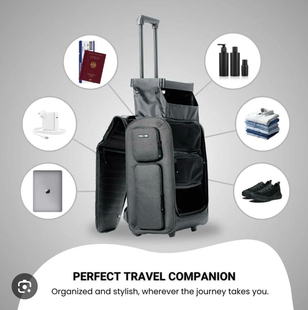 Ultieme Travel carry-on koffer/ rugzak van Pull-Up, 40 tot 60 cm, Wieltjes, Gebruikt, 20 tot 30 cm