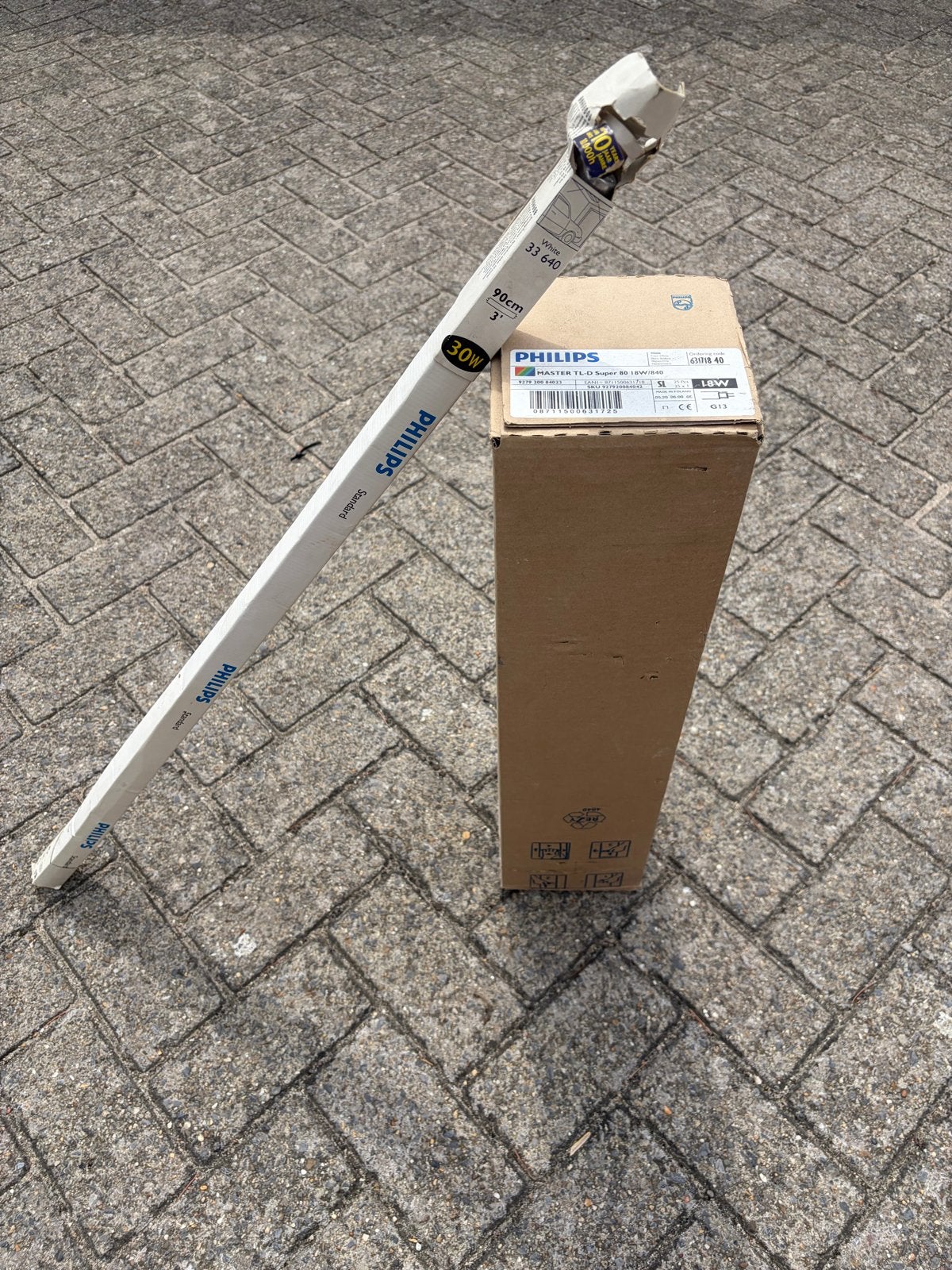 Nieuwe Philips TL-buizen 25 x 60 cm 1x90cm verlichting, G13 (TL), Nieuw, TL-buis, Neutraal wit
