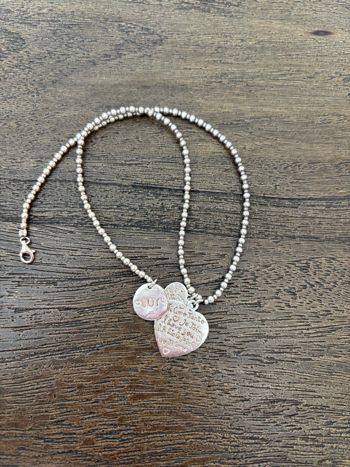 Joy jewellery ketting en ring, Sieraden, Tassen en Uiterlijk, Ophalen of Verzenden, Gebruikt, Zilver, Met hanger