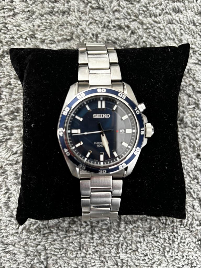 Seiko Kinetic horloge, Seiko, Gebruikt, Staal, Polshorloge