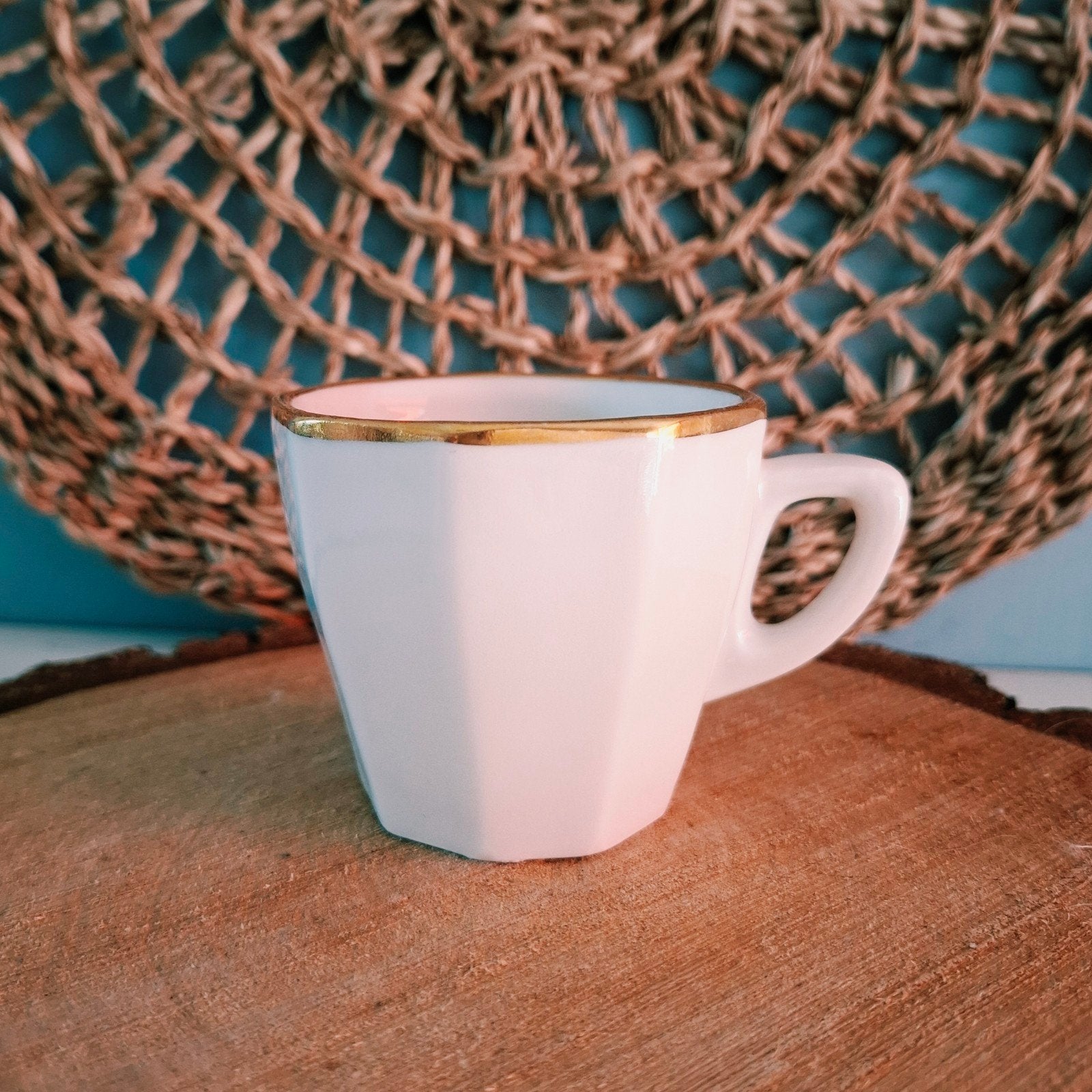 Apilco France, los espresso kopje - wit met goud, Ophalen of Verzenden