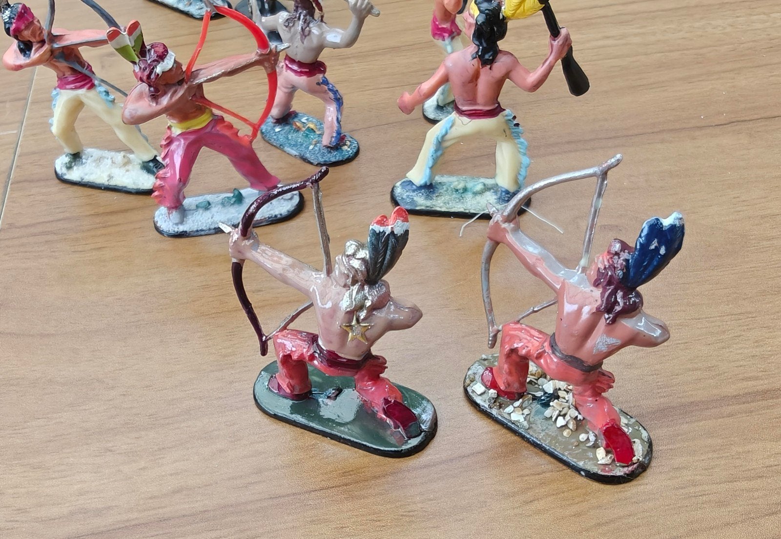 Vintage Indianen Speelfiguren Set - Handgeschilderd, Ophalen of Verzenden, Gebruikt, Jongen of Meisje