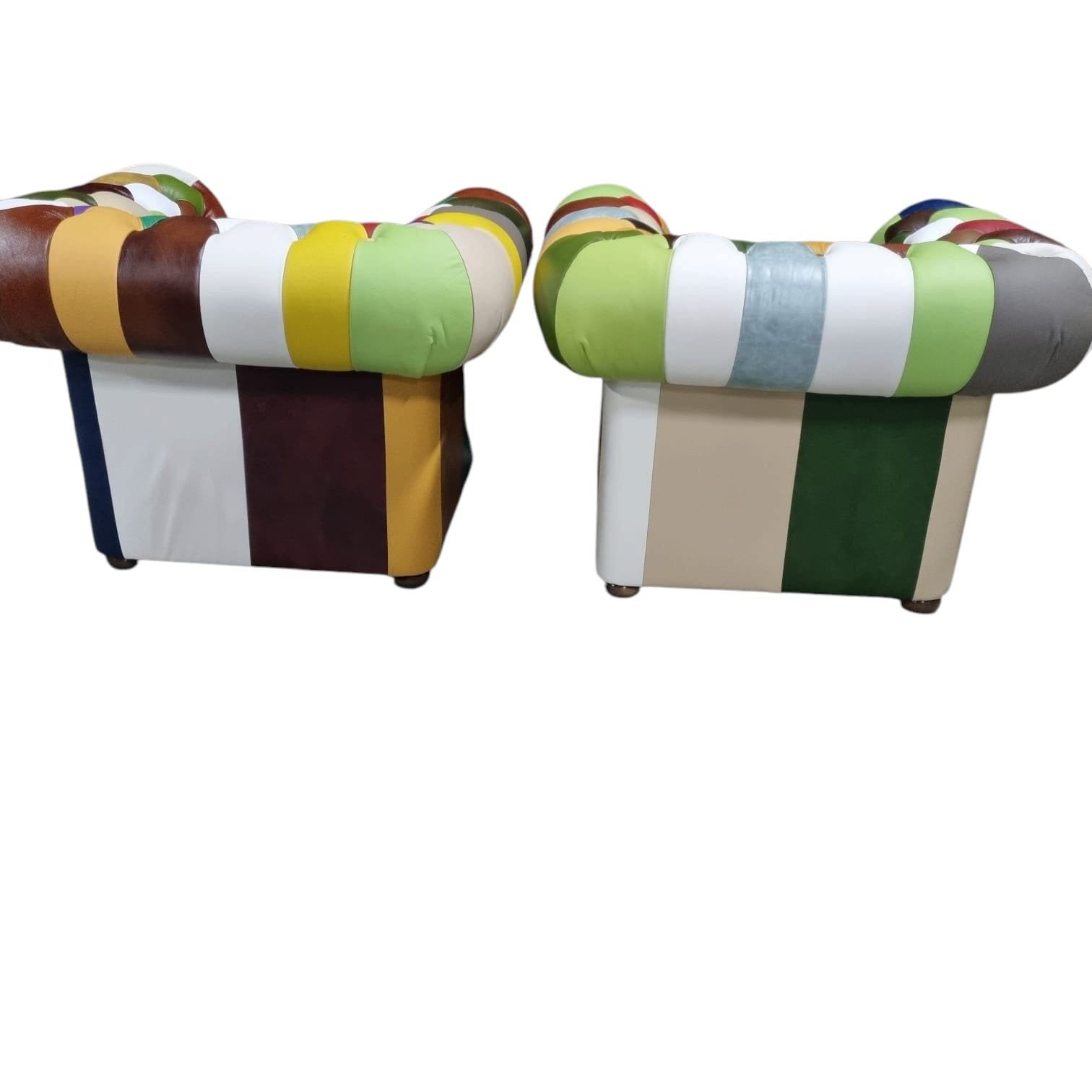 2x Chesterfield Patchwork fauteuil + BEZORGING GRATIS, Huis en Inrichting, Fauteuils, ., Chesterfield, Nieuw, Ophalen of Verzenden