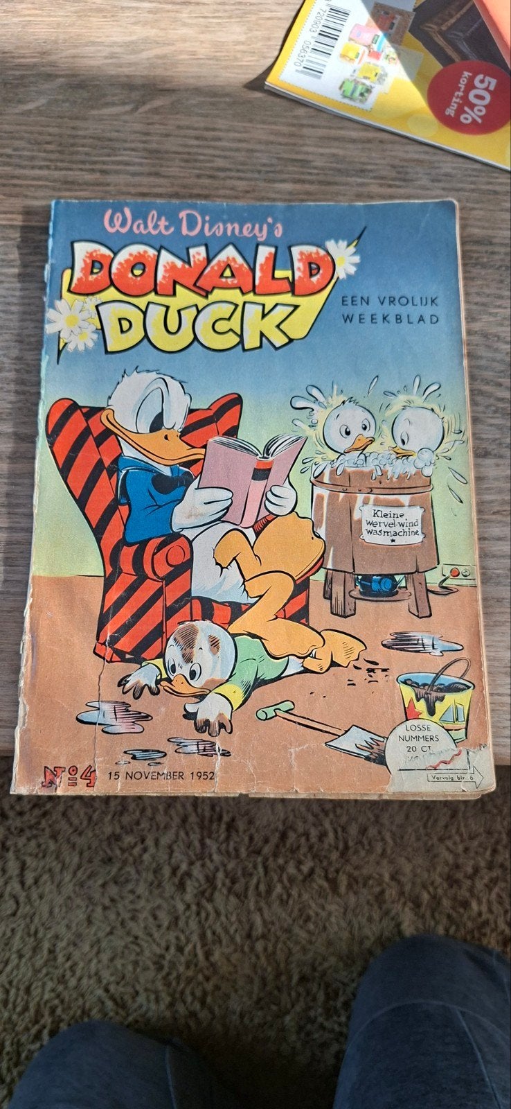 Donald Duck Weekblad - Nummer 4,  1952, Boeken, Gelezen, Ophalen of Verzenden, Walt Disney, Eén stripboek