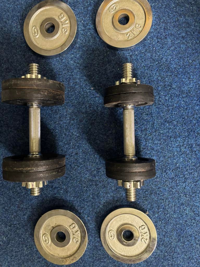 Verstelbare Dumbbell Set - Ideaal voor Thuis Workout, Jan, Gebruikt, Armen, Ophalen of Verzenden