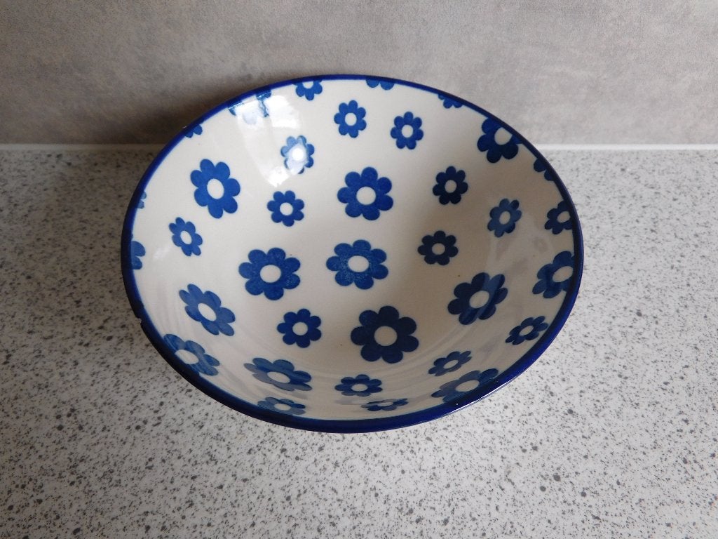 Schaal  11 cm. Bloem Blauw Loft, Overige merken, Ophalen of Verzenden, Overige stijlen, Porselein