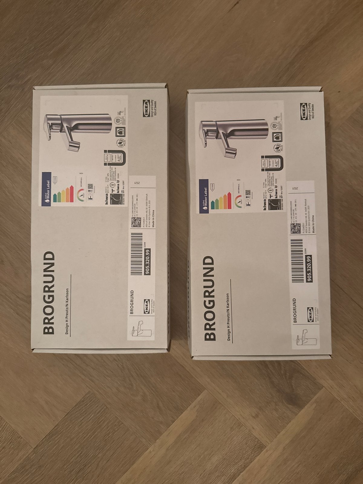 IKEA BROGRUND Wastafelkraan - Nieuw in doos (2 stuks), Doe-het-zelf en Verbouw, Sanitair, Ophalen, Nieuw, Kraan