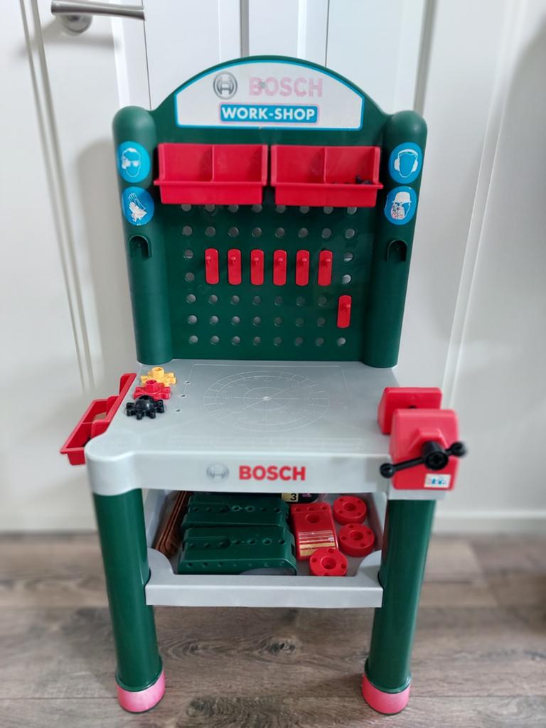 Klein Toys Bosch mini multifunctionele speelgoed werkbank, Ophalen, Gebruikt, Bouwen