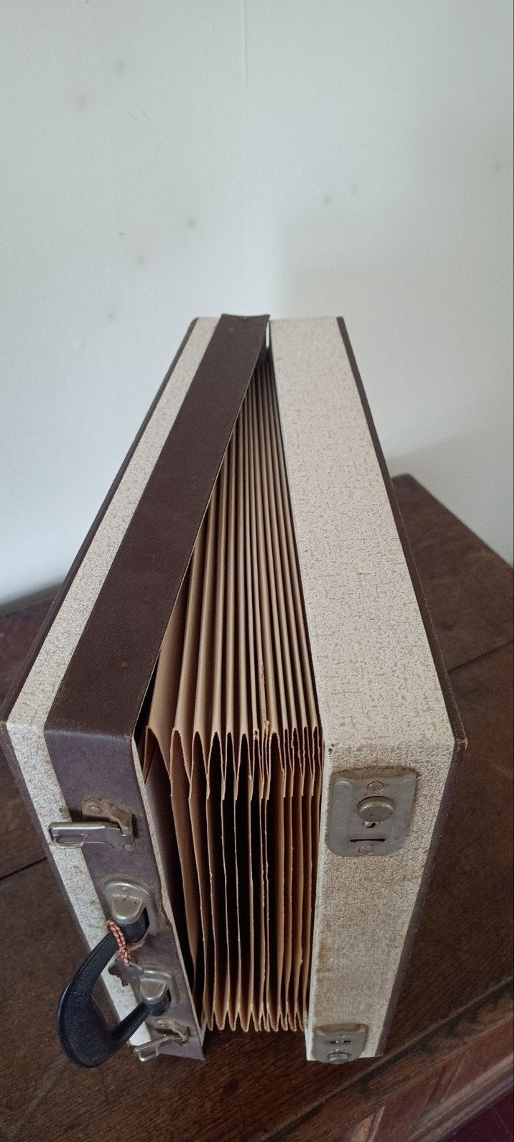 Vintage accordeon map / langspeelplaatkoffer, Ophalen of Verzenden