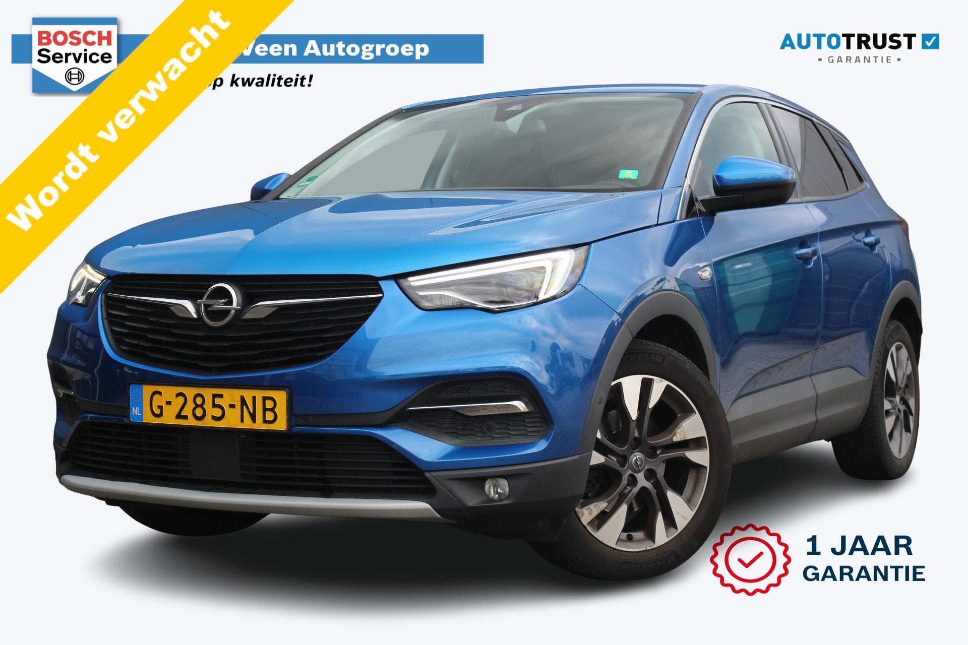 Opel Grandland X 1.2 Turbo Business Executive | Incl. 12 maa, Auto's, 12 maanden, Stof, 1199 cc, Blauw