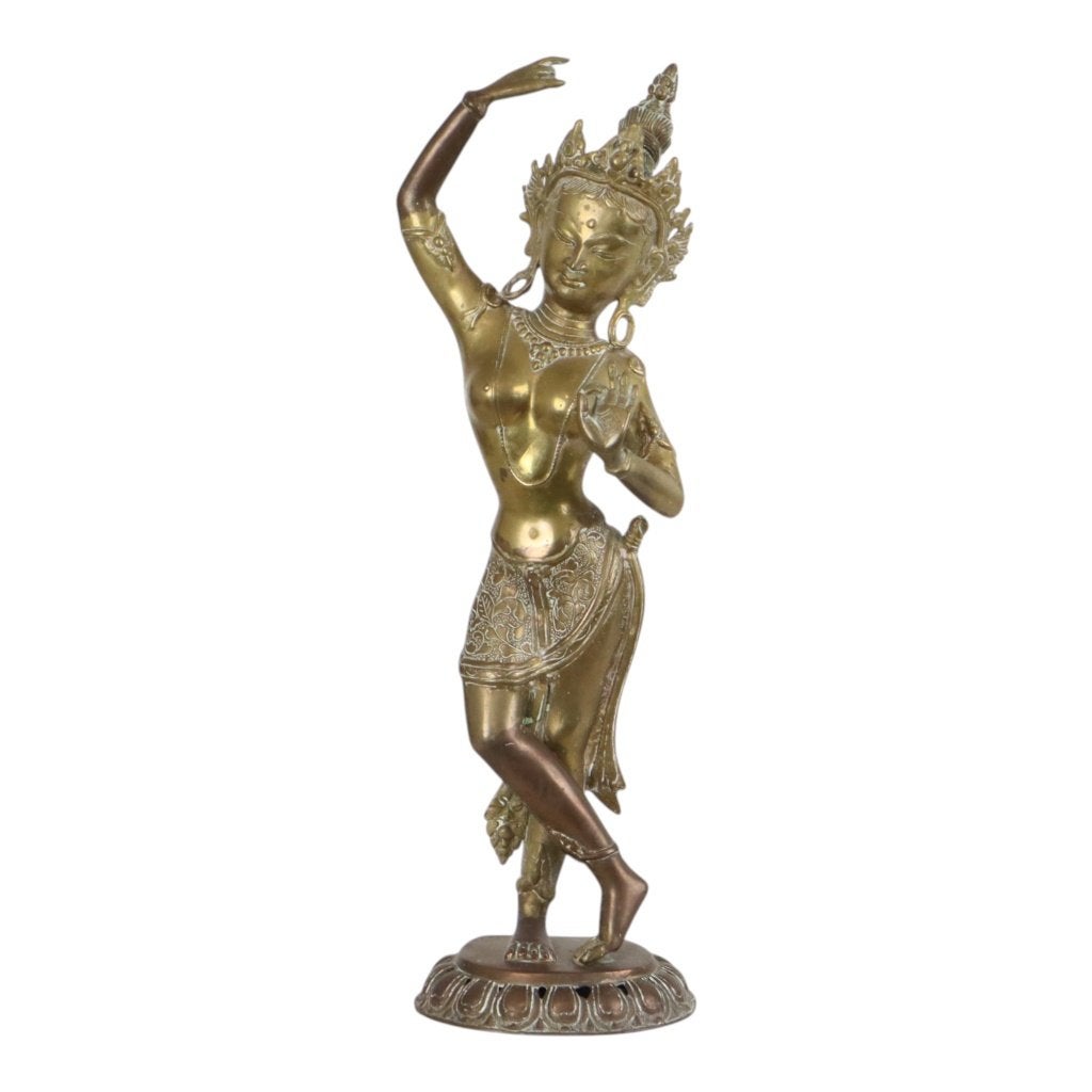 Groot Mayadevi Beeld Sculptuur Messing Moeder Boeddha 52cm, Weerbestendig, Beeld, Goud, Azië