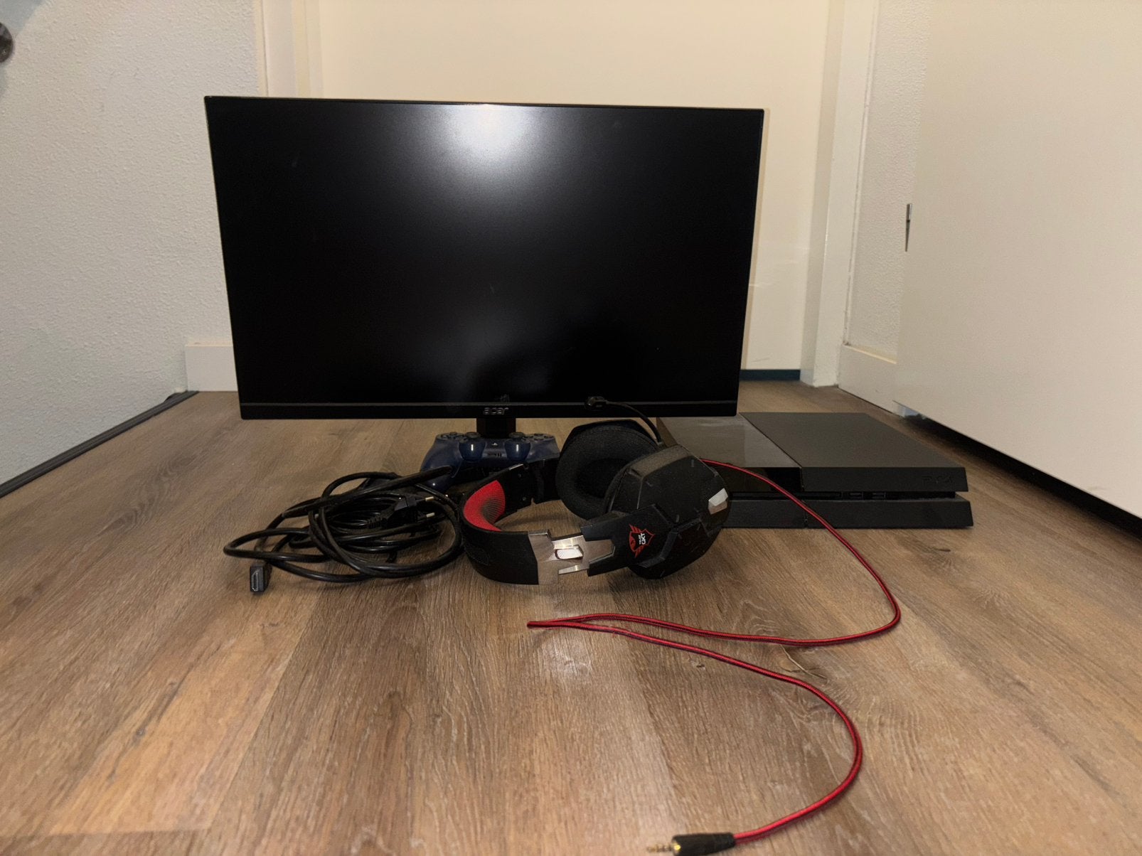 PS4 Original met monitor en controller, Ophalen of Verzenden, Zo goed als nieuw, Met 1 controller, Original