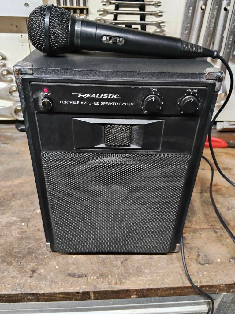 Realistic Portable Versterkt Luidsprekersysteem, Audio, Tv en Foto, Luidsprekers, Gebruikt, Overige typen, Minder dan 60 watt
